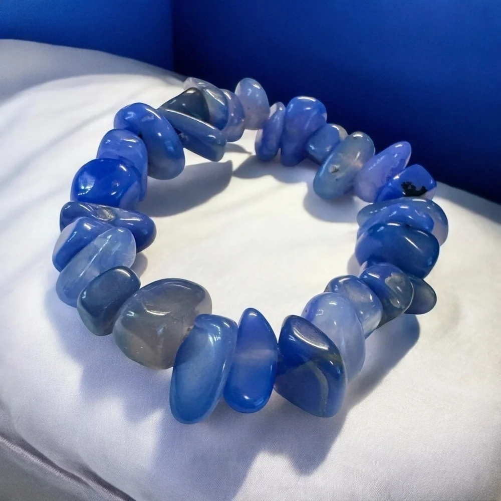 Blue Chalcedony Stretchy Bracelet
